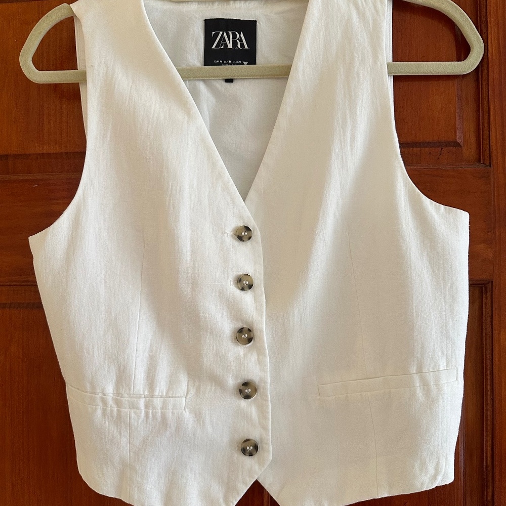 Zara linen vest